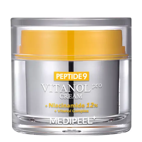 1_k0gq-rn.webp Крем для обличчя з пептидами та комплексом вітанолу MEDI-PEEL Peptide 9 Vitanol Cream Pro, 50г - Зображення 1