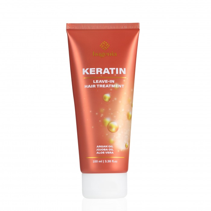948e383ac2545e5bf98c3c566fc22652 НЕЗМИВАЄМИЙ КОНДИЦІОНЕР ДЛЯ ВОЛОССЯ KERATIN LEAVE-IN HAIR TREATMENT BOGENIA - Зображення 1