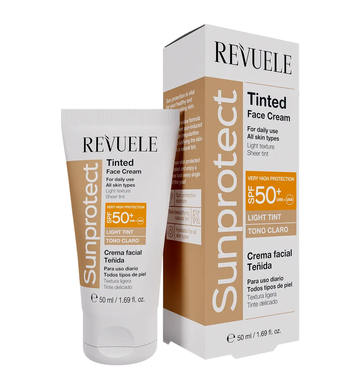 свєт Тонувальний крем для обличчя Revuele Sunprotect Світлий тон SPF 50 - Зображення 1