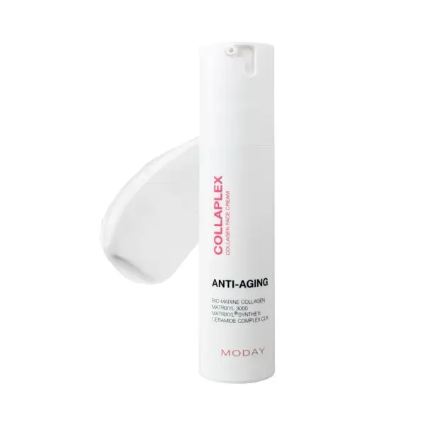 біле Колагеновий антивіковий крем-флюїд для обличчя MODAY COLLAPLEX Collagen anti-aging cream з колагеном, пептидами та церамідним комплексом - Зображення 1