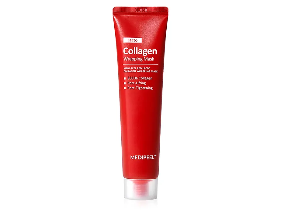 череш Маска-плівка для обличчя для звуження пір з колагеном MEDIPEEL Red Lacto Collagen Wrapping Mask, 70 мл - Зображення 1