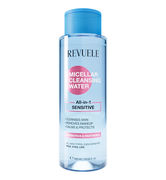 рожева Міцелярна очищувальна вода Revuele All-in-1 SENSITIVE - Зображення 1