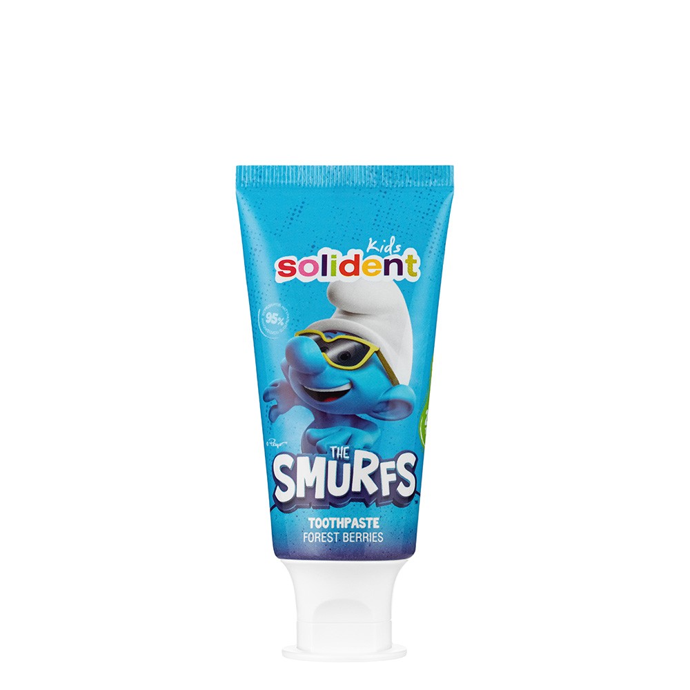 ягода Натуральна зубна паста Solident Kids / лісові ягоди The Smurfth з футом 1000 ppm - Зображення 1