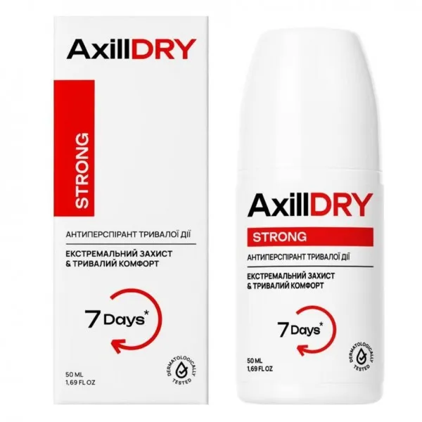 кулька Кульковий антиперспірант тривалої дії AxillDRY Strong до 7 днів 50 мл - Зображення 1
